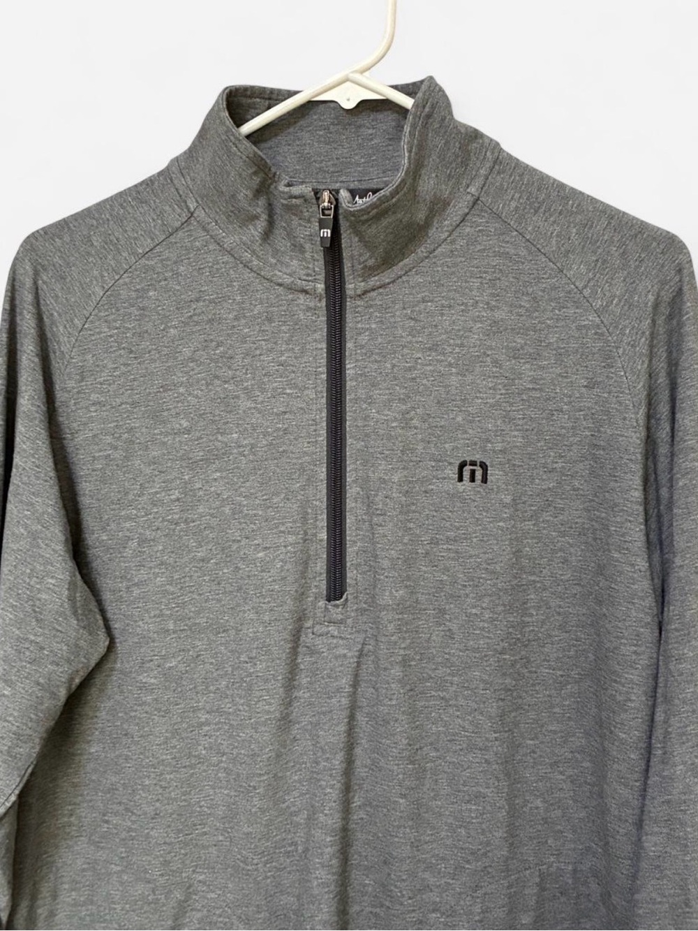 Travis Mathew Heather Gray Quarter-Zip Pullover
